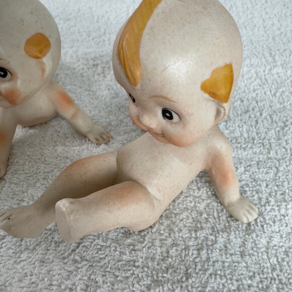 Kewpie Doll Figurines Set Of 3 Naked Baby Bisque - Picture 2 of 16